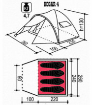 Палатка Indiana Hogar 4