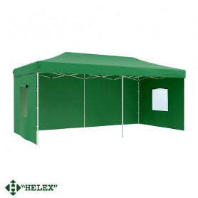 Тент-шатер Helex 24366 (раскладывается гармошкой), 6х3x3м полиэстер, зеленый