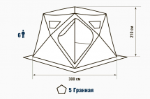 Палатка зимняя Higashi Chum Pro Winter Camo (трехслойная)