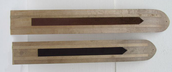 Лыжи Зима (береза, осина 180мм), длина 120 см, с камусом 70 мм